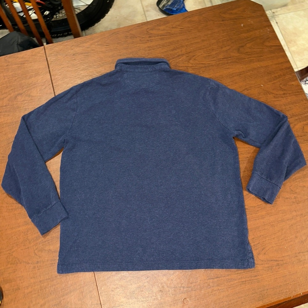 Polo Ralph Lauren Men's Long Sleeve Polo Shirt Navy Blue Heather Large (Fits XL) - Picture 2 of 7
